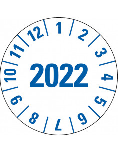 Jaarkeuringssticker wit met speciale kleving, vel