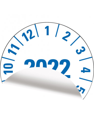 Jaarkeuringssticker wit met speciale kleving, vel