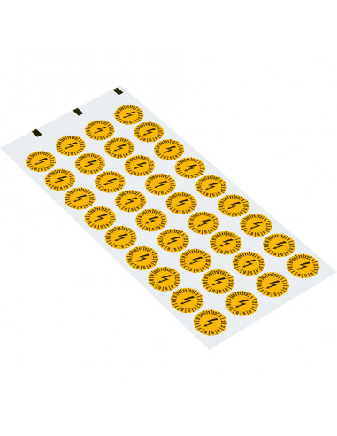 Elektrische keuringssticker, bruin, 15 mm, 60 per kaart