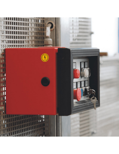 Elektrische keuringssticker, bruin, 15 mm, 60 per kaart