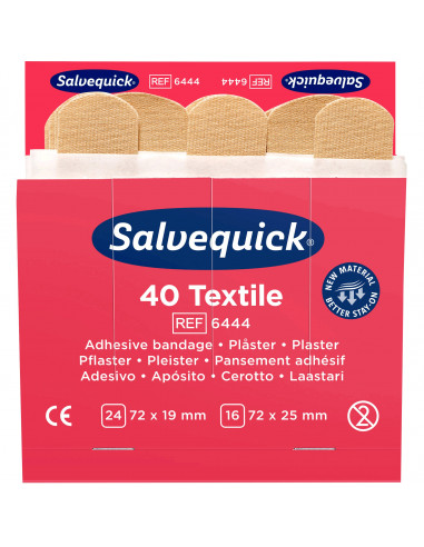 Salvequick 6444 textiel pleisters, rood