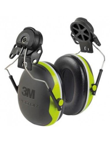 3M Peltor X4P3 gehoorkap met helmbevestiging zwart/lime