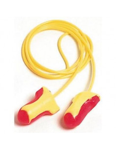 Howard Leight Laser Lite oordop met koordje geel-rood