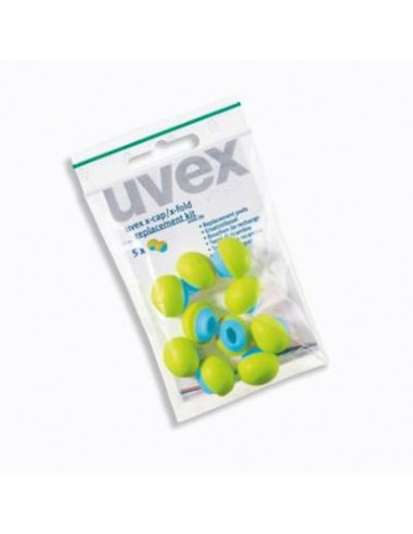 uvex 2125-351 reserveoordoppen t.b.v. x-cap en x-fold gehoorbeugel lime