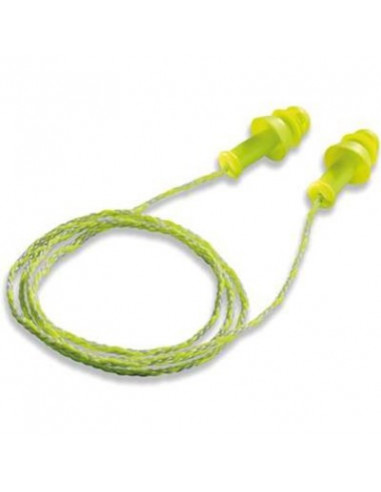 uvex whisper+ 2111-212 oordop met koordje in minibox geel