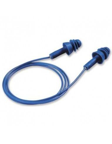 Uvex whisper+ 2111-239 detectable oordop met koordje blauw