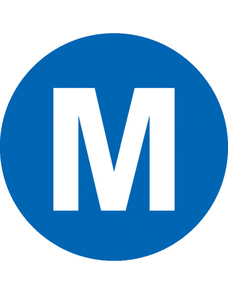 Middengeleider sticker, vel, blauw wit