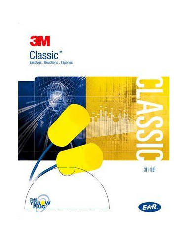 3M EAR wegwerp oorpluggen Classic geel, 200 paar/VE