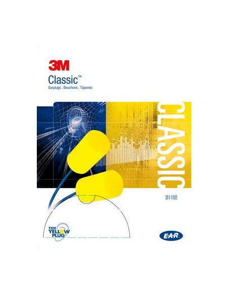3M EAR wegwerp oorpluggen Classic geel, 200 paar/VE