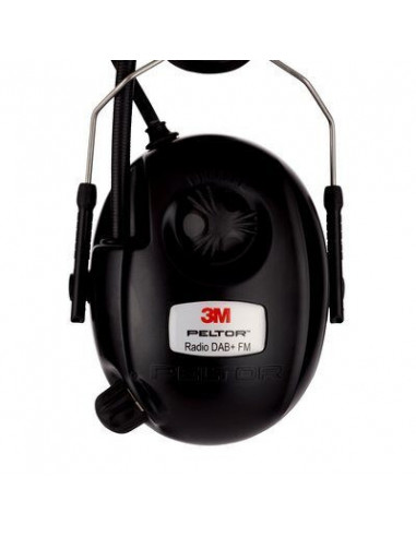 3M Peltor DAB+ FM Radio gehoorkap met helmbevestiging zwart