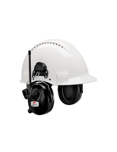 3M Peltor DAB+ FM Radio gehoorkap met helmbevestiging zwart