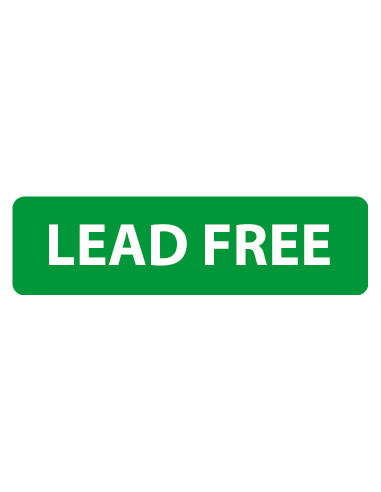 Sticker 'Lead Free' 25 meter op rol