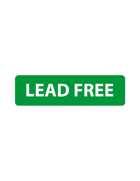 Sticker 'Lead Free' 25 meter op rol