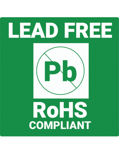 Sticker 'RoHS combinatie etiket' 25 meter op rol