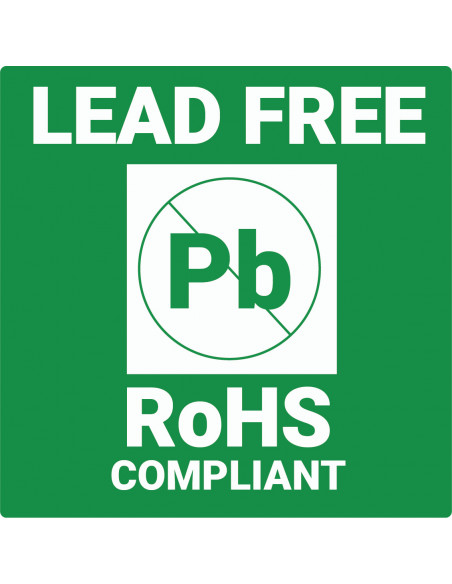 Sticker 'RoHS combinatie etiket' 25 meter op rol