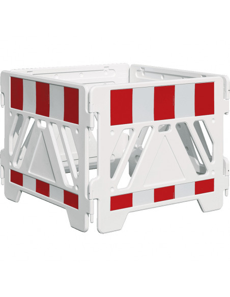 Reflecterend bouwhek, opvouwbaar, 4-delig