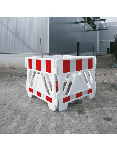 Reflecterend bouwhek, opvouwbaar, 4-delig