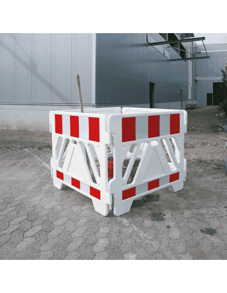 Reflecterend bouwhek, opvouwbaar, 4-delig