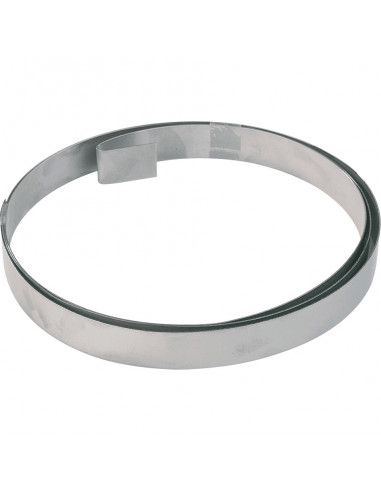 Set: Universele klembeugel met spanschroeven en 1 meter klemband, voor montage bord aan paal