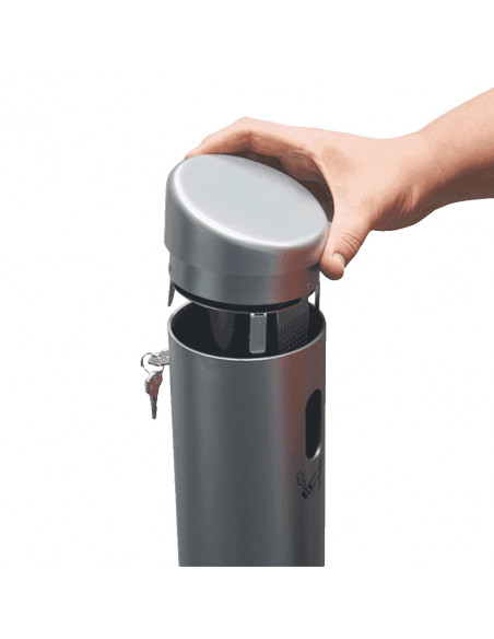 Asbakstaander aluminium Smoker met voetplaat 1041 mm