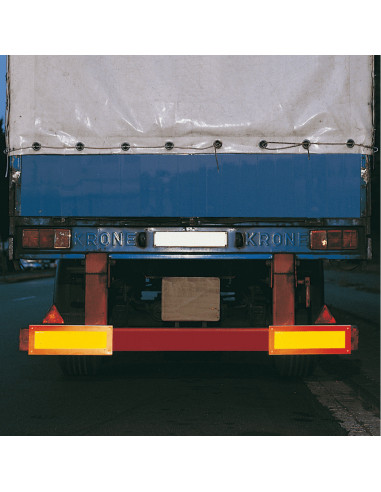 Markeringsborden vrachtwagen - aluminium - 2 stuks - rood gele markering vrachtwagen - achtermarkering