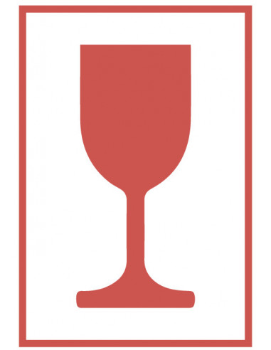 Voorzichtig behandelen sticker 74 x 105 mm 