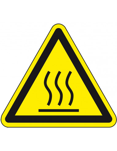 Sticker 'Waarschuwing voor hoge temperaturen', 100 mm, polyesterfolie