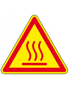 Bord 'Waarschuwing voor hoge temperaturen', 200 mm, aluminium