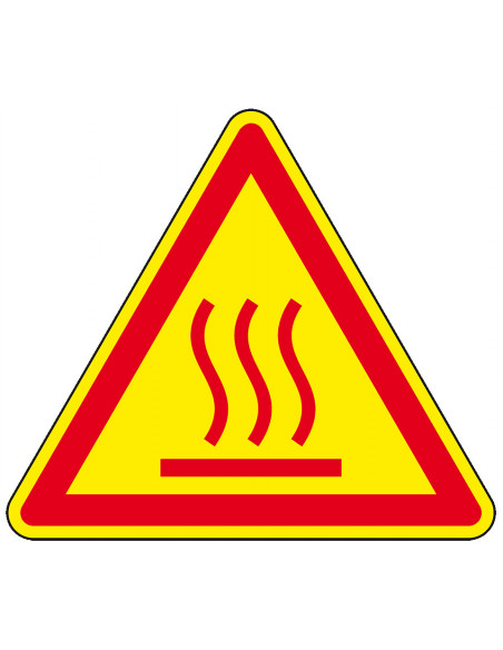 Bord 'Waarschuwing voor hoge temperaturen', 200 mm, aluminium