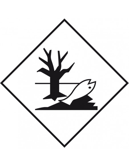 ADR bord milieugevaarlijke stoffen, kunststof, ruit, wit zwart, milieugevaarlijke stoffen pictogram