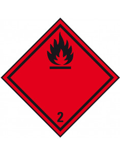 ADR klasse 2.1 bord brandbare gassen, aluminium, rood zwart, klasse 2.1