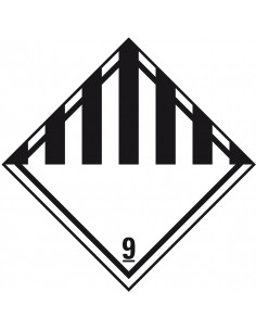 ADR bord klasse 9 'Diverse gevaarlijke stoffen' aluminium, 250 x 250 mm