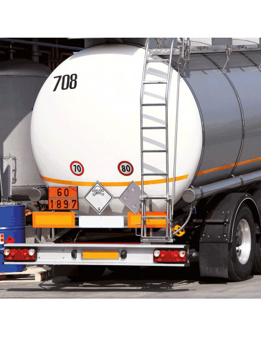 ADR bord houder, plaatstaal, zilver