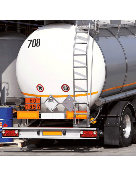 ADR bord houder, plaatstaal, zilver