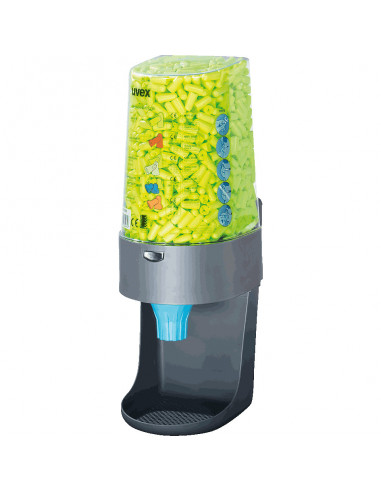 Uvex gehoorbescherming dispenser one 2 click, blauw/transparant