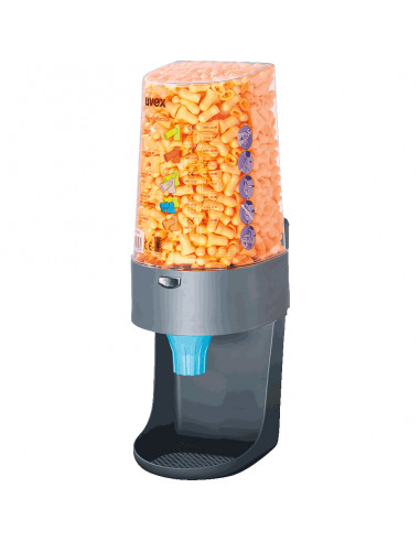 Uvex gehoorbescherming dispenser one 2 click, blauw/transparant