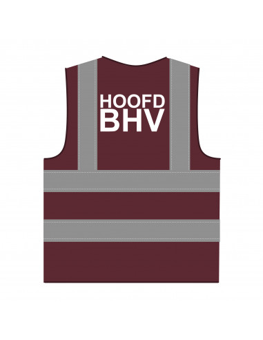 Hoofd BHV hesje RWS bordeauxrood
