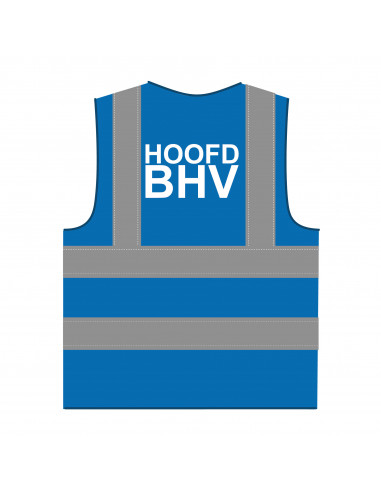 Hoofd BHV hesje RWS koningsblauw