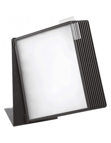 DURABLE VARIO lijstensysteem tafel, zwart, 10 lijsten van polypropyleen