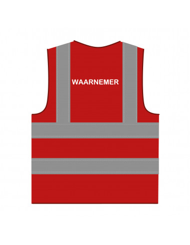 Waarnemer hesje RWS rood