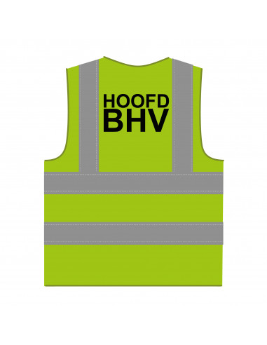 Hoofd BHV hesje RWS limoengroen