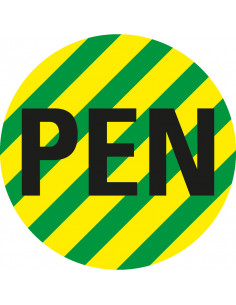 Beschermende PEN geleider sticker, vel, groen geel