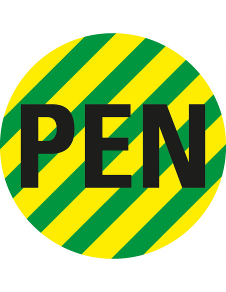 Beschermende PEN geleider sticker, vel, groen geel