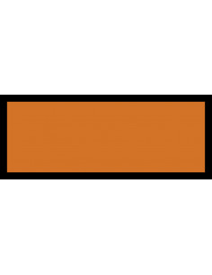 UN sticker met tekst naar wens, 120 x 300 mm, oranje zwart, rechthoekig