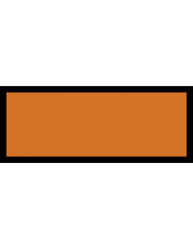 UN sticker met tekst naar wens, 120 x 300 mm, oranje zwart, rechthoekig