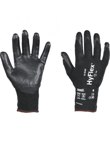 Ansell HyFlex 11-542 werkhandschoen, zwart