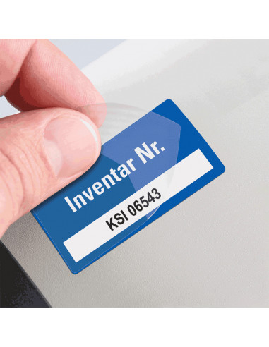 Beschermlaminaat voor Inventarisatie etiketten, transparant