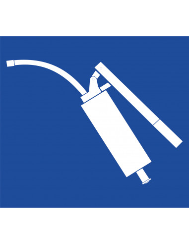 Sticker 'Vetspuit en smeerpunt' 50 x 50 mm