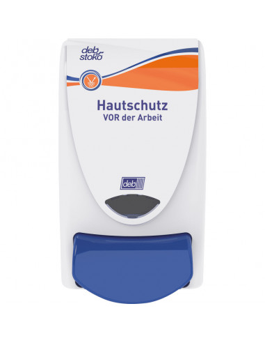 Dispenser deb-STOKO, wit/blauw, 233 x 130 x 115 mm