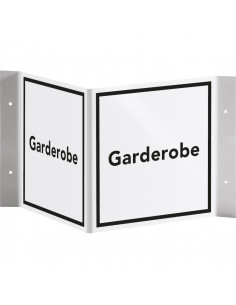 Panorama garderobe bord, 300 x 150 mm, kunststof